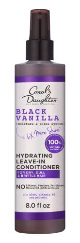 Carol's Daughter Black Vanilla Leave In Conditioner for Curly, Wavy or Natural Hair, Moisturizing Hair Care for Dry, Dull or Brittle Hair, 8 Fl Oz