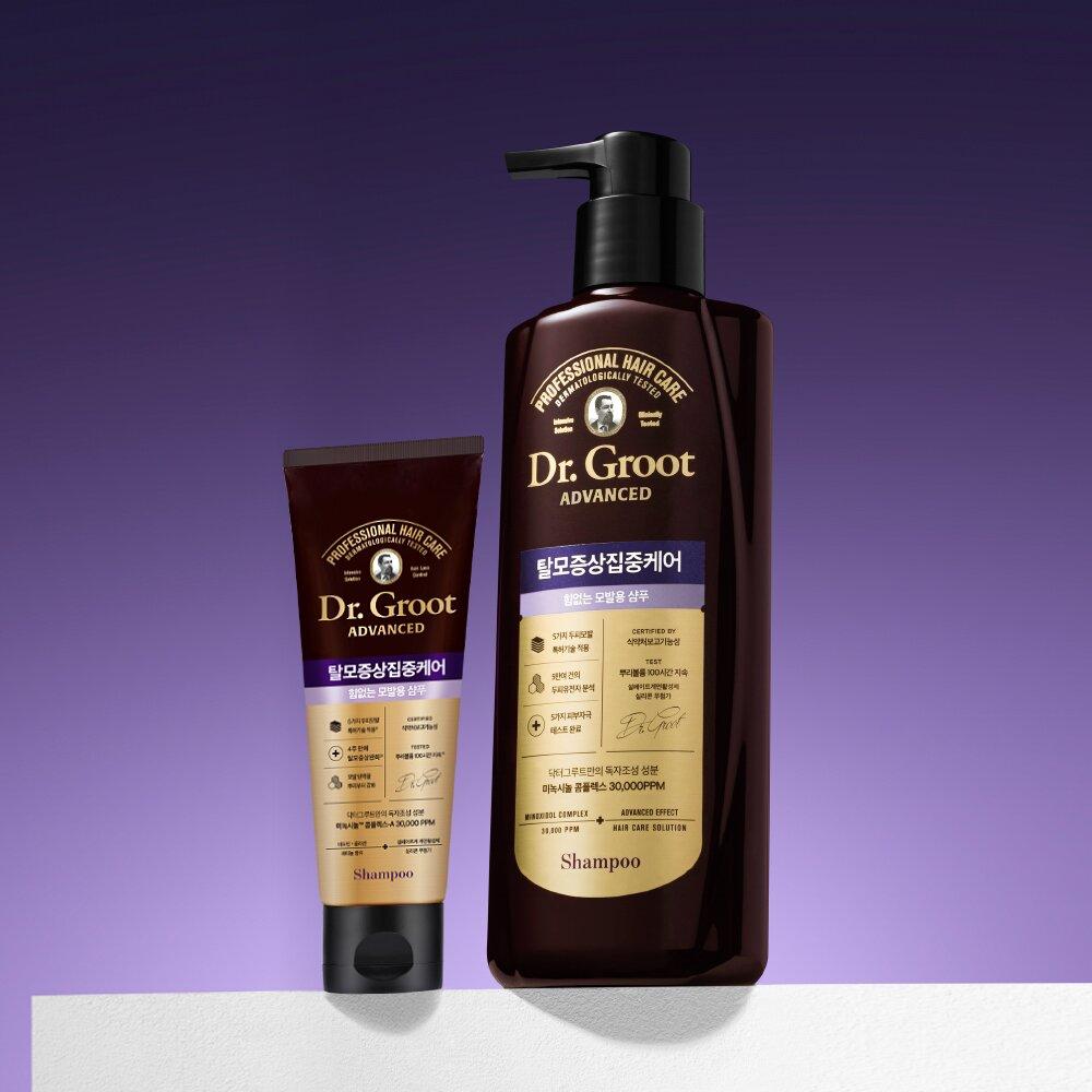 Dr. Groot Hair Loss Control Shampoo For Thinning & Weak Hair 400mL Special Set (+Ampoule Treatment 100mL)