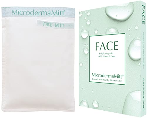 MicrodermaMitt Exfoliating Mitt for Face - Deep Exfoliator Scrub, Face Exfoliant - Revive and Glow, Non-Abrasive Scrubber for Wrinkles, Large Pores, Sun Damage, Uneven Skin Tone - Dead Skin Remover