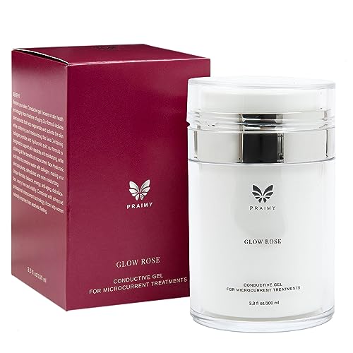 Glow Rose Conductive Gel for Face - Hyaluronic Acid, Collagen, Vitamin C, Microcurrent and Radio Frequency Gel Conductor for Youthful Skin - Conductive Gel for Microcurrent