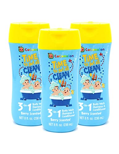 BUDDY N BUDDIES CoComelon 3-IN-1 Shampoo, Conditioner, & Body Wash All-In-One (Pack of 3)