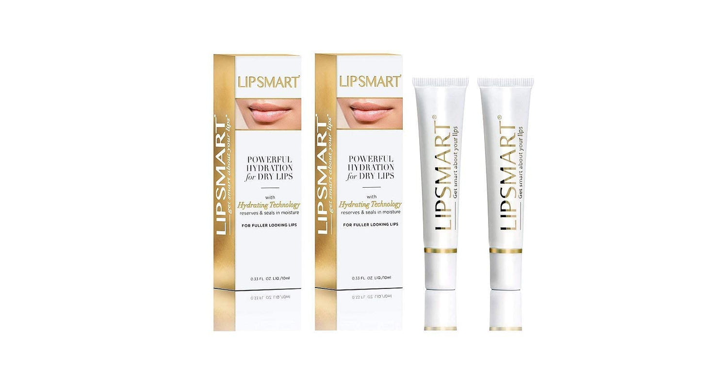 Lipsmart Ultra Hydrating Lip Treatment Moisturizer and Volumizer - Powerful Hydration for Dry Lips (2 Pack)