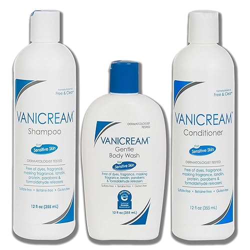 Vanicream Shampoo Conditioner And Gentle Body Wash 12 Ounce Each