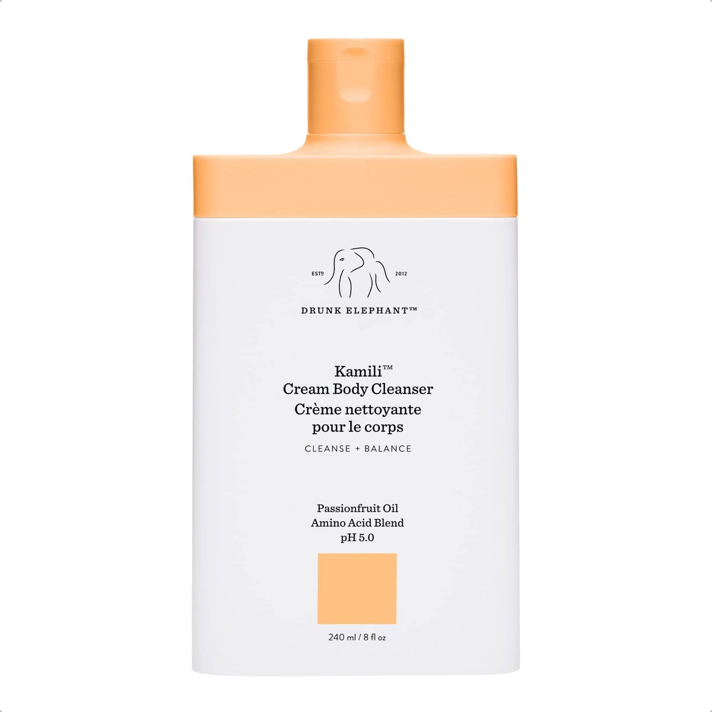Drunk Elephant Kamili Cream Body Cleanser. Replenishing and Soothing Cream Body Cleanser (240 mL / 8 Fl Oz)