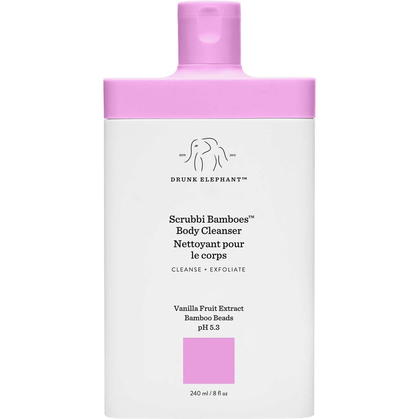 Drunk Elephant Scrubbi Bamboes Body Cleanser Exfoliating Antioxidant 240ml NEW