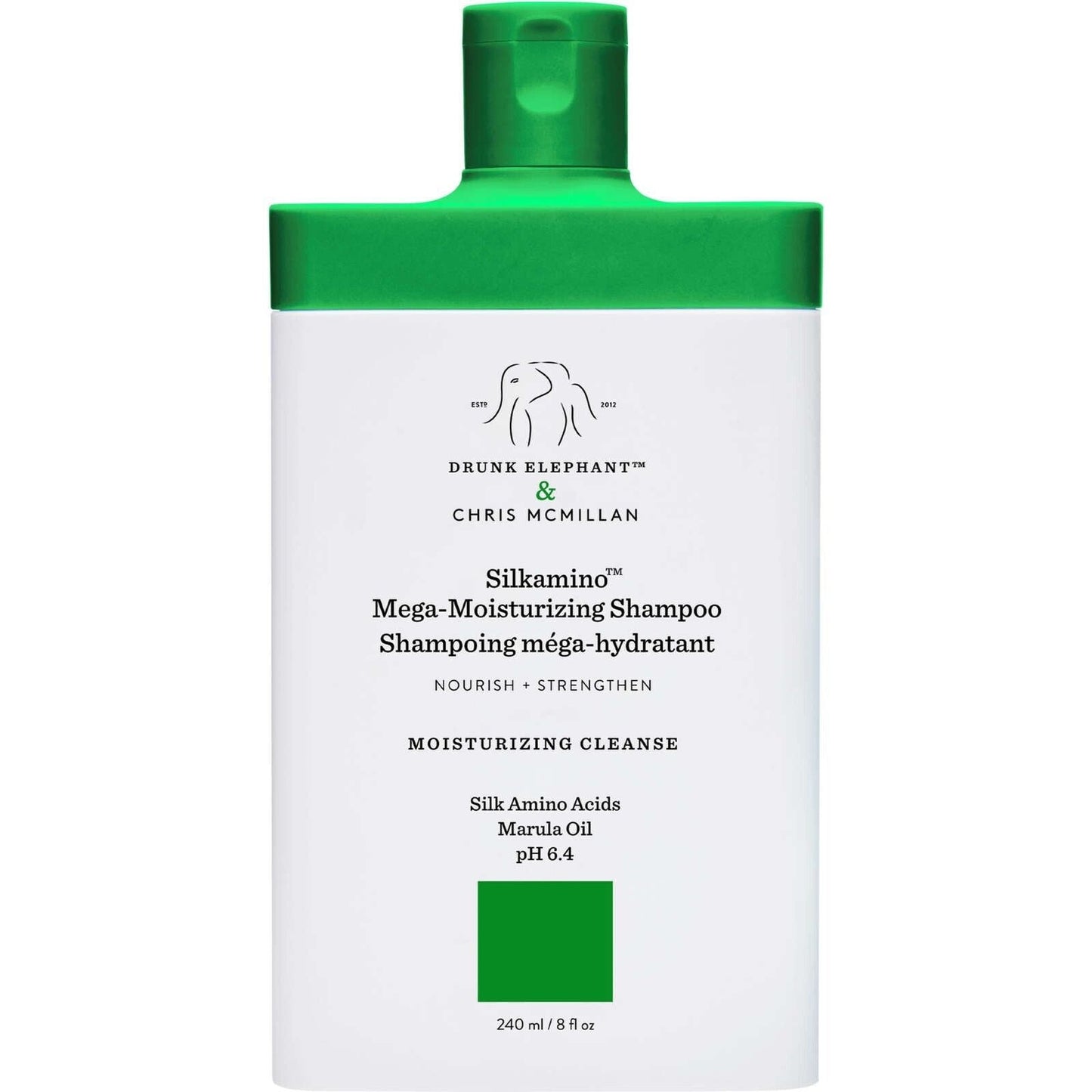 Drunk Elephant Silkamino Mega-moisturizing Shampoo Softens Excess Oil 240ml NEW