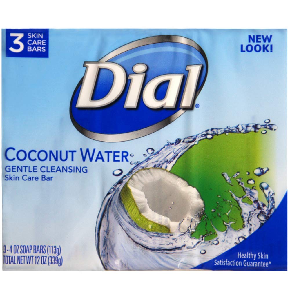 Dial Glycerin Soap Bars Coconut Water & Bamboo Leaf Extract, 4 oz bars, 3 ea (Pack of 4)
