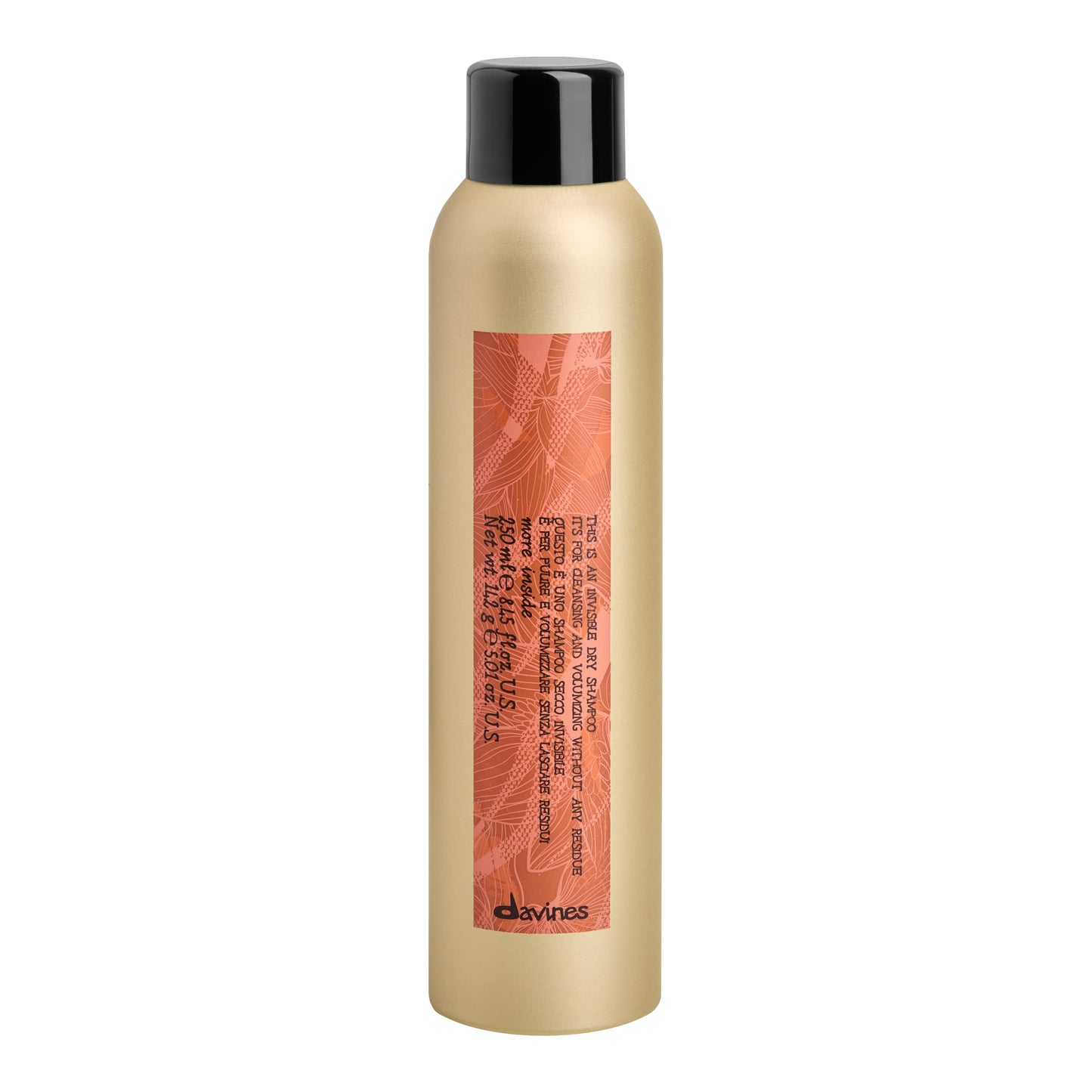 Davines This Is An Invisible Dry Shampoo, Residue-Free Cleansing And Volumizing Formula, Absorbs Oil With A Soft And Natural Finish, Vanilla And Grapefruit Scented, 8.45 Fl. Oz.