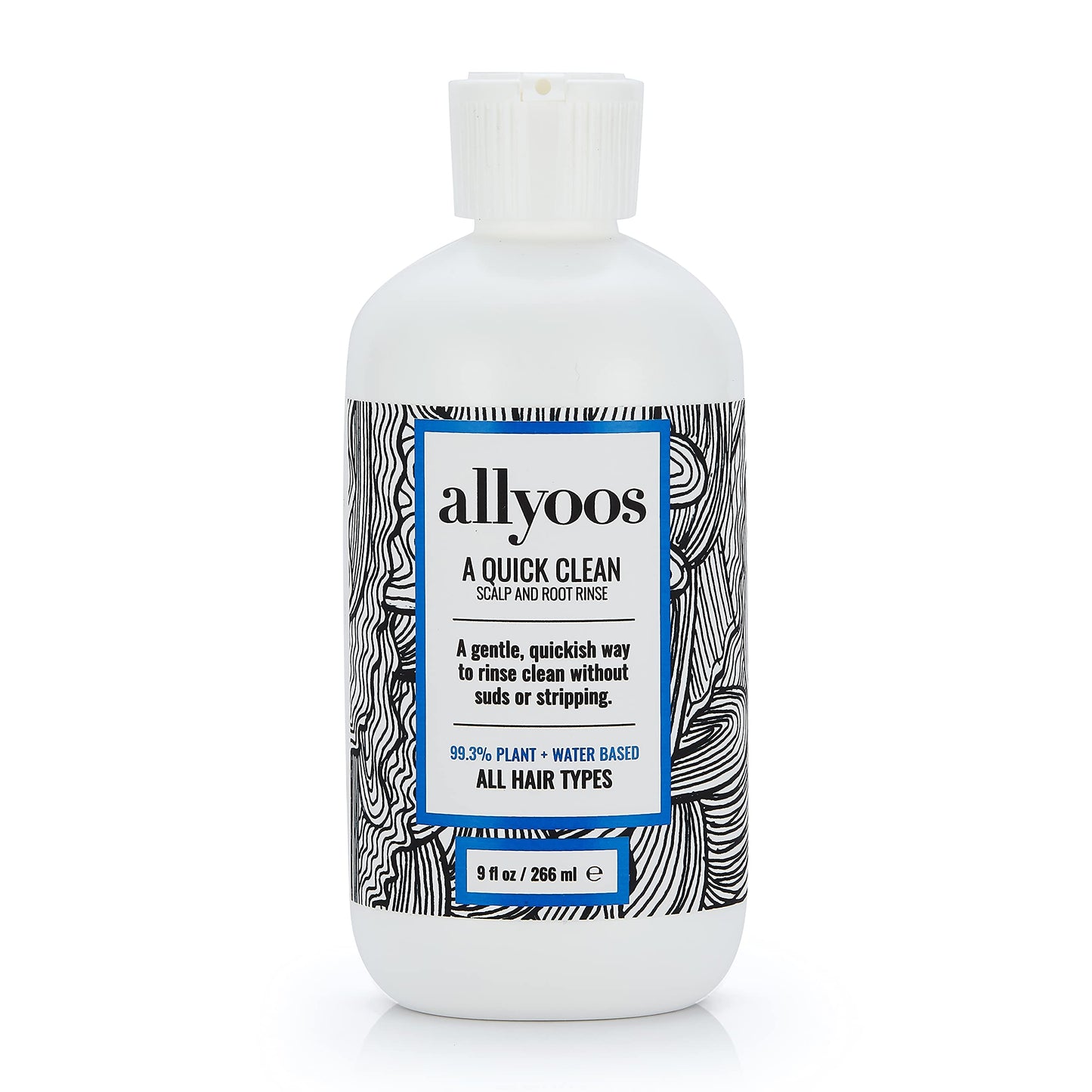 allyoos - Natural A Quick Clean Scalp + Root Rinse - Dry Shampoo Alternative | Plant-Based, Cruelty-Free, Clean Haircare (9 fl oz | 266 mL)