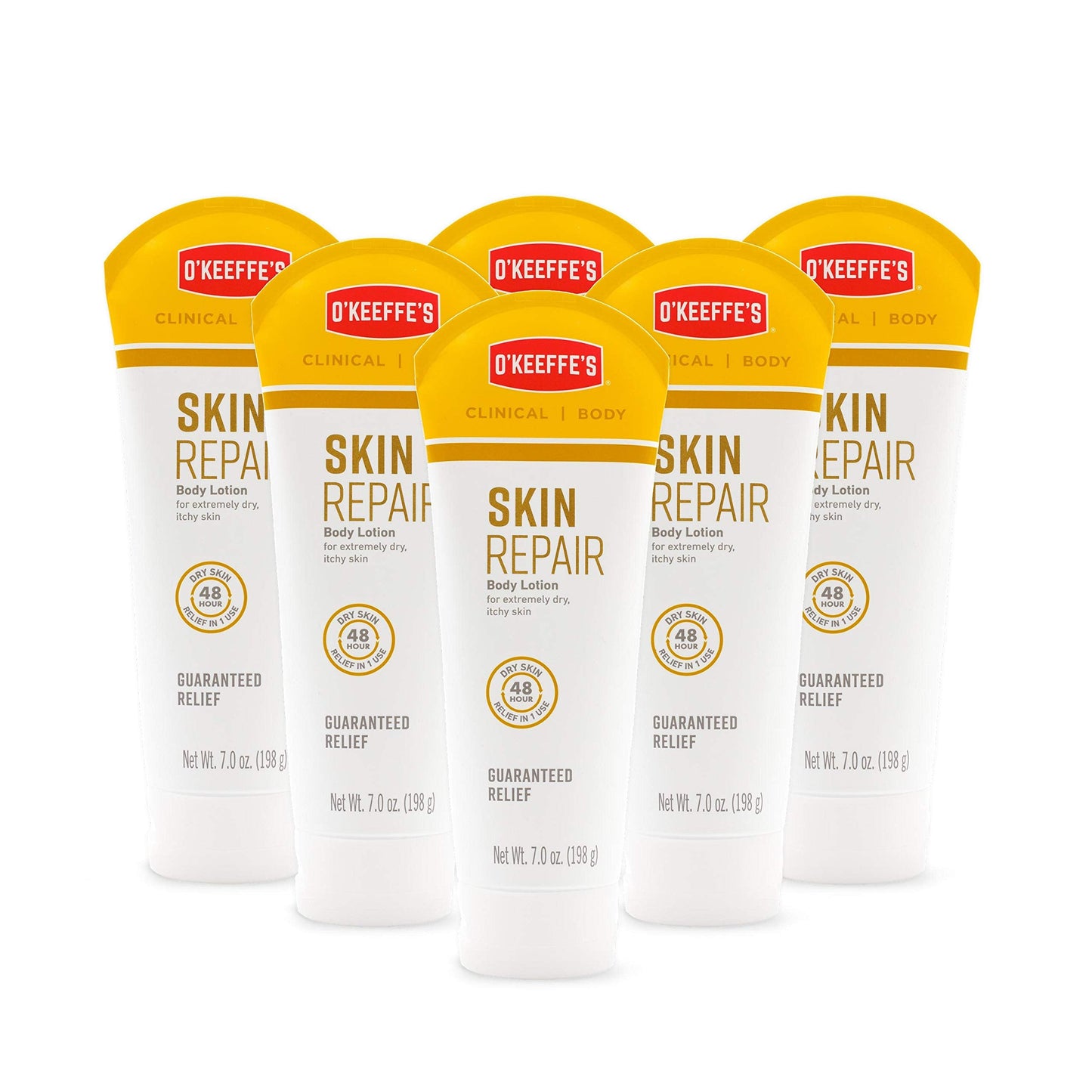 O'Keeffe's Skin Repair Body Lotion and Dry Skin Moisturizer, 7.0 ounce Tube, (Pack of 6)
