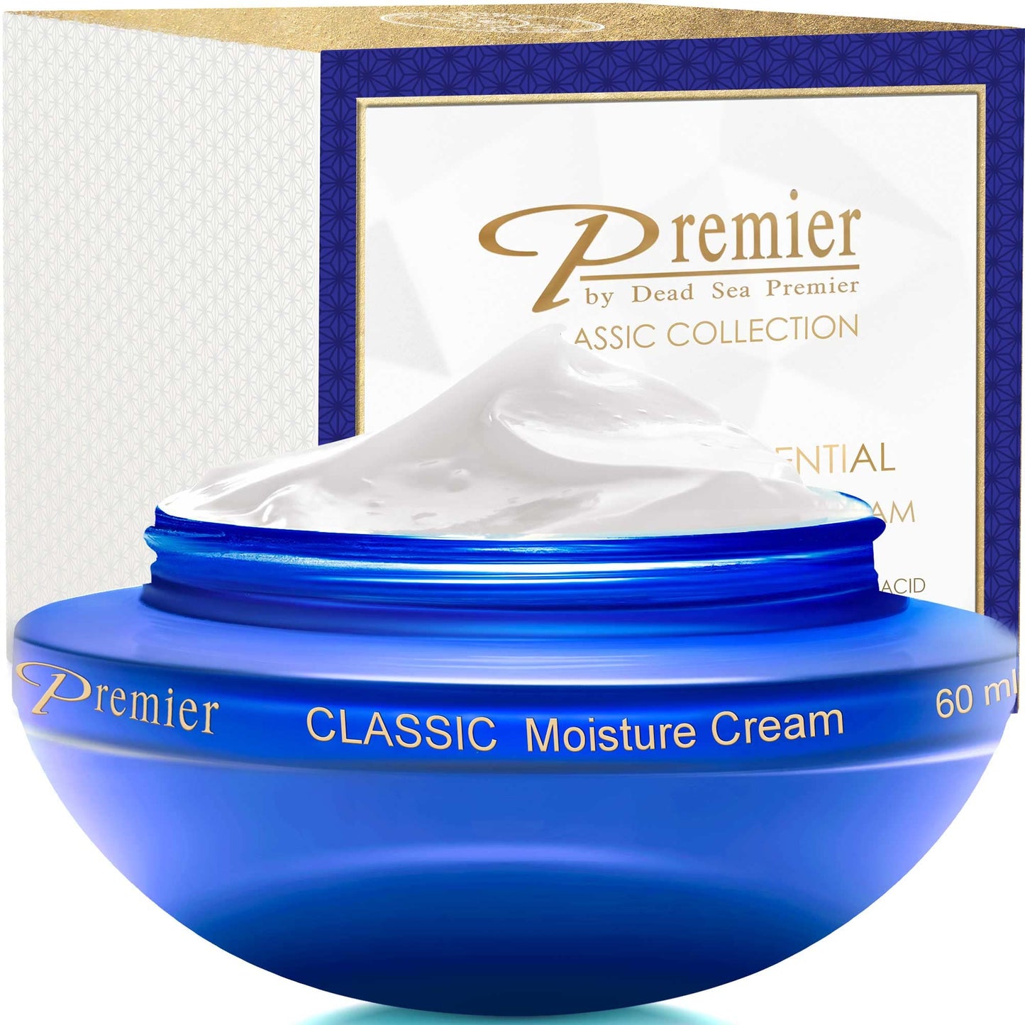 Premier Dead Sea Moisture Cream for sensitive to normal skin anti aging face moisturizer silky firming cream to smooth wrinkles and fine lines, face cream 2.04 Fl. Oz