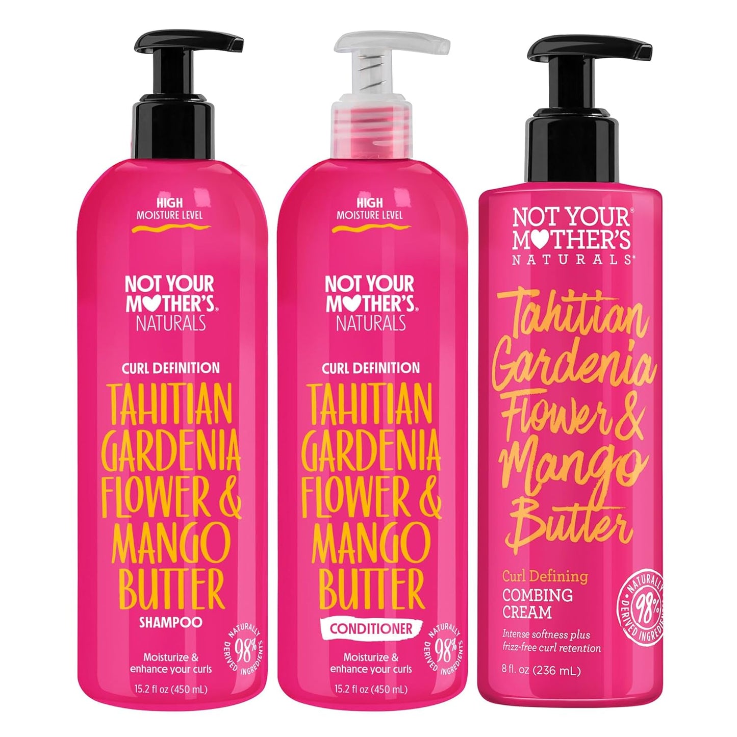 Not Your Mother's Naturals Curl Definition Shampoo, Conditioner, and Hair Combing Cream (3-Pack)