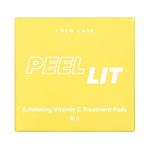 I Dew Care Face Peel Pads - Peel Lit | Citric Acid Vitamin C, Exfoliating, Resurfacing with AHA and PHA, Dual Texture, 60 Count