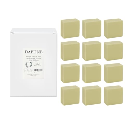 Aleppo Soap Bar - Handmade - 100% Pure Natural, Vegan with Olive Oil & Laurel, Body Soap, Face Soap,and Bath Soap, Detox Spa Soap Bar Gift Set 5.6 oz Each Bar (12 Bars)