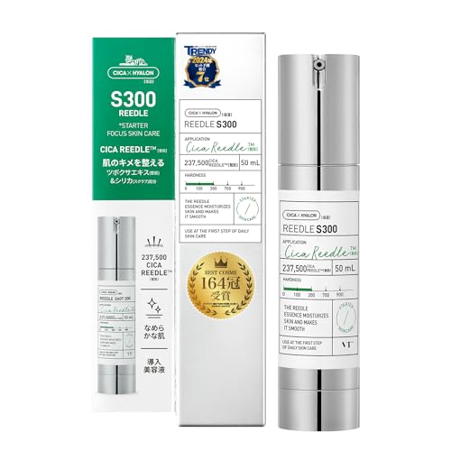 VT COSMETICS Cica Reedle Shot 300 Essence | Intensive Face Essence, Centella Complex, Hyaluronic Acid, Green Propolis Extract 1.69Fl Oz (50ml)