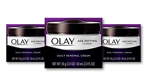 Olay Age Defying Classic Daily Renewal Cream, Face Moisturizer, 2 Oz (Pack of 3) - Packaging May Vary