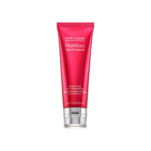Estee Lauder Nutritious Super-Pomegranate Radiant Energy 2-In-1 Cleansing Foam, Full Size, 4.2 Fl Oz