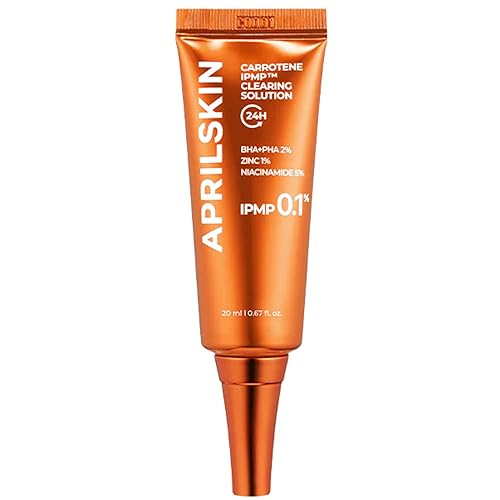 APRILSKIN Carrotene IPMP™ Clearing Solution || Quickly soothes troubled areas and helps clear blemishes | Formulated with BHA, AHA, Niacinamide & Zinc Oxide | Vegan, Cruelty-Free (0.67fl.oz.)