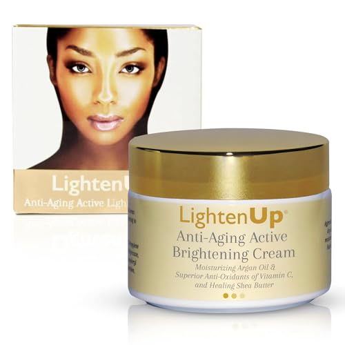 LightenUp Anti-Aging, Skin Brightening Cream - 4.4 fl oz / 100 ml - with Argan Oil and Shea Butter