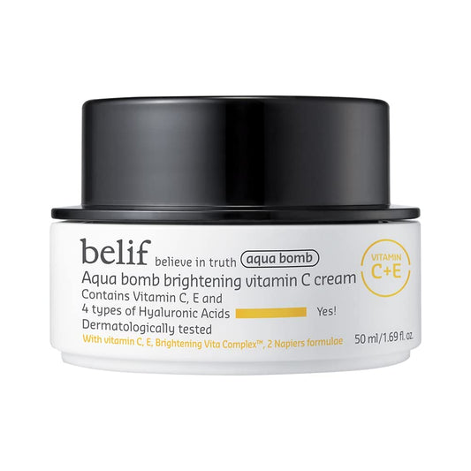 belif Aqua Bomb Brightening Vitamin C Cream with Hyaluronic Acid| Good for Dullness, Uneven Texture |Hydrating |Vitamin C | Radiant Finish