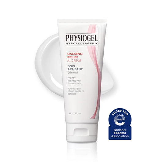 Physiogel Calming Relief A.I. Facial Cream | Dry, red, itchy, sensitive skin | Reduce redness | Strengthen skin barrier | Hypoallergenic | Clinically tested | Free from fragrance, parabens, colorants