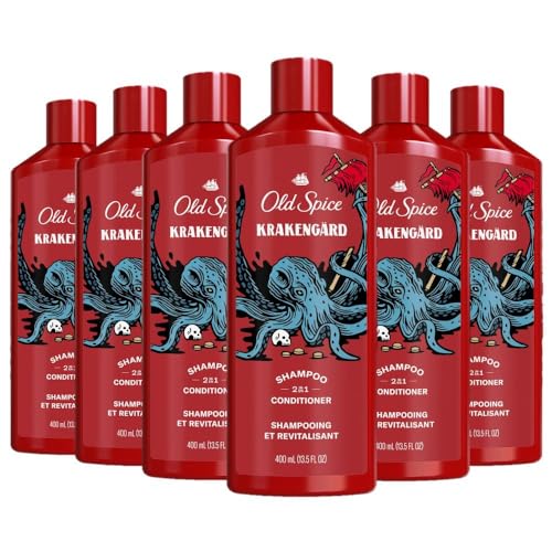 Old Spice Krakengard 2in1 Shampoo and Conditioner for Men, 13.5 fl oz (pack of 6)