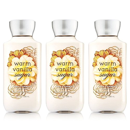 Bath and Body Works WARM VANILLA SUGAR Body Lotion 8 FL OZ (3 Pack)
