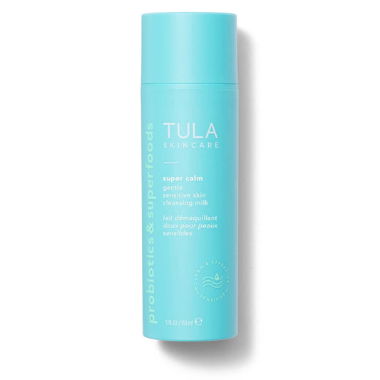TULA Skin Care Super Calm Gentle Milk Cleanser - Nourishing and Calming for Sensitive Skin with Colloidal Oatmeal, Cucumber & Ginger, 5 fl. oz.