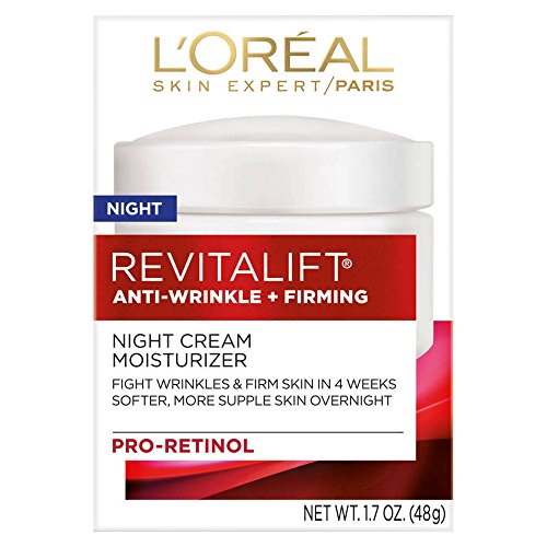 L'Oreal Paris, RevitaLift Anti-Wrinkle + Firming Night Cream Moisturizer 1.7 oz (Pack of 2)