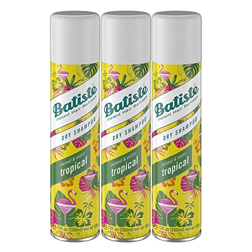 Batiste Dry Shampoo, Tropical Fragrance, Refresh Hair and Absorb Oil Between Washes, Waterless Shampoo for Added Hair Texture and Body, 6.73 OZ Dry Shampoo Bottle