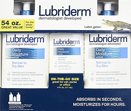 Lubriderm Dermatologist Daily Moisture Lotion for Normal to Dry Skin 3 Pack Value Pack