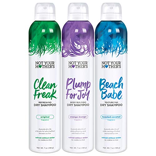 Not Your Mother's Dry Shampoo Assortment (3-Pack) - 7 oz - Clean Freak Dry Shampoo, Plump for Joy Dry Shampoo, Beach Babe Dry Shampoo - Instantly Absorbs Oil in Hair