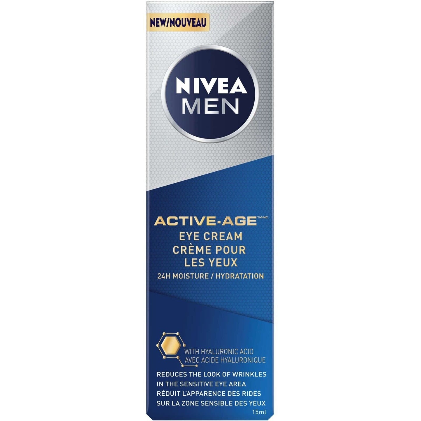 Nivea Men Anti-age Eye Cream Instantly Absorbing Vision Hyaluronic Acid 15ml NEW