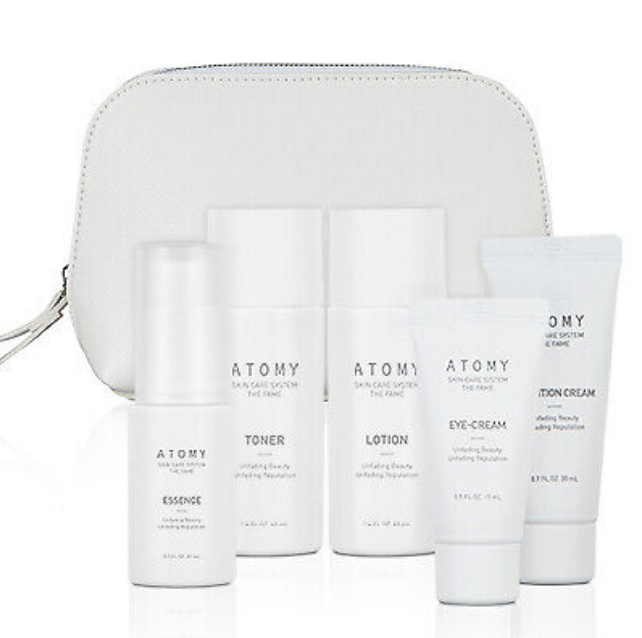 Atomy Mini Pouch Set The Fame Toner Lotion Essence Cream 5pc Anti-Aging NEW