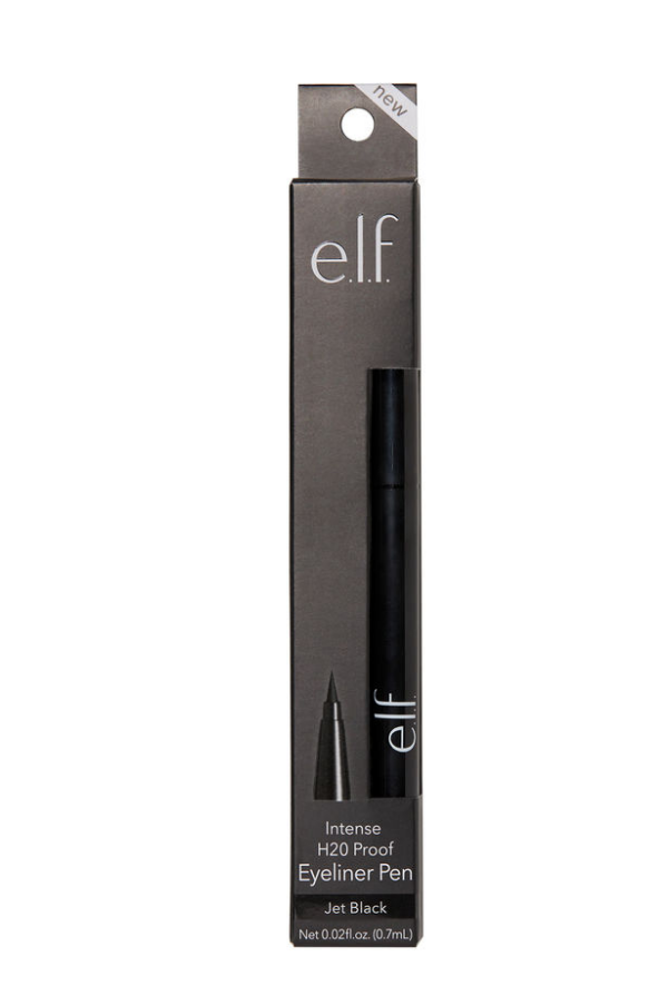 E.L.F. Cosmetics Intense H20 Proof Eyeliner Pen Jet Black Color No Parabens NEW