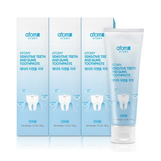 Atomy Kids Sensitive Teeth Gums Toothpaste Non-Fluoride 3pcs 100g ea NEW