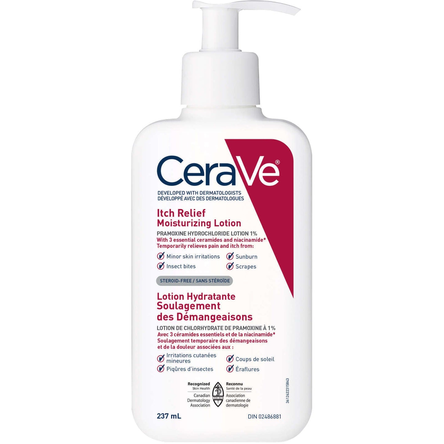 CeraVe Itch Relief Moisturizing Lotion Pramoxine Hydrochloride 1% 237ml NEW
