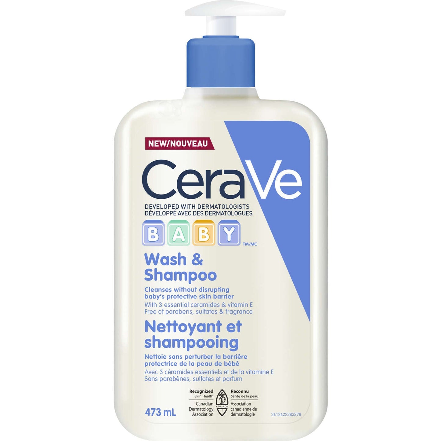 CeraVe Baby Wash Shampoo Protective Skin Barrier Gentle Lather Easy 473ml NEW