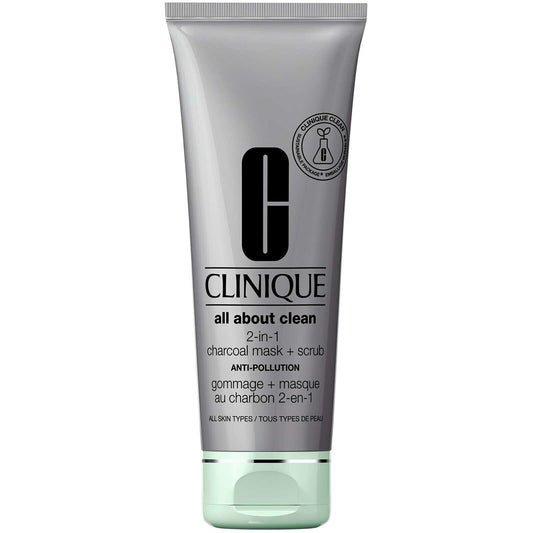 Clinique All About Clean 2-in-1 Charcoal Mask + Scrub Dual Action 100ml NEW