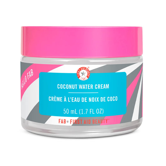 First Aid Beauty Hello FAB Coconut Water Cream – Lightweight, Oil-Free Face Moisturizer – 1.7 oz.