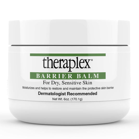 Theraplex Skin Barrier Balm- Barrier Repair Moisturizer Cream Body Balm Dry, Sensitive Skin - No Parabens or Preservatives, Noncomedogenic and Hypoallergenic - Dermatologist Recommended - 6 Oz