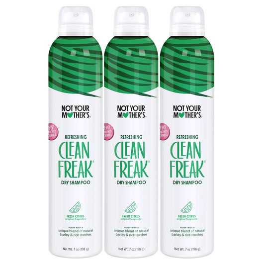 Not Your Mother's Clean Freak Refreshing Dry Shampoo (3-Pack) - 7 oz - Instantly Refreshes Hair Between Washes - Fresh Citrus Scent - Waterless Shampoo for All Hair Types