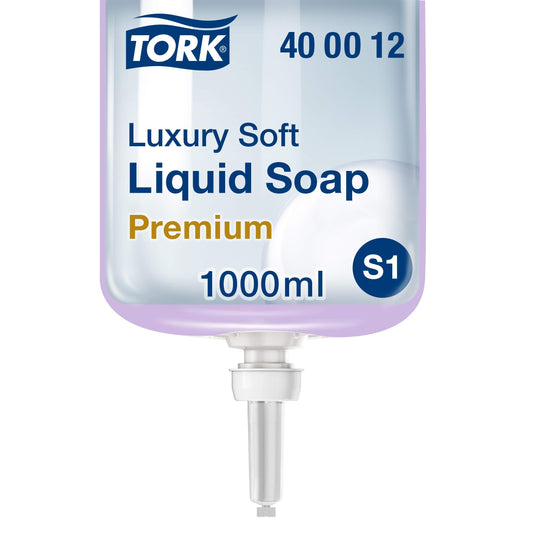 Tork Luxury Soft Liquid Soap, Rose Scent, 6 x 1L, 400012