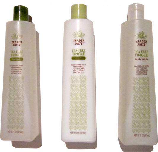 Tea Tree Tingle Cruelty Free Bundle - Shampoo, Conditioner, Body Wash - 16 fl oz bottles