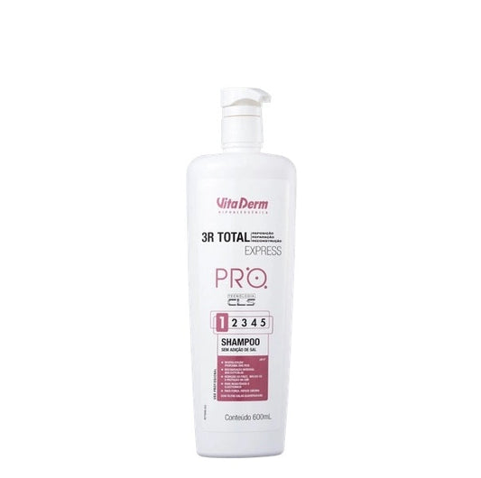 3R Total Express Damaged Hair Restore Moisturizing Shampoo 600ml - Vita Derm